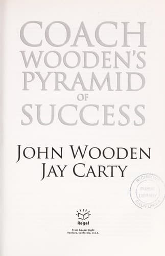 Cover of Coach Wooden's pyramid of success